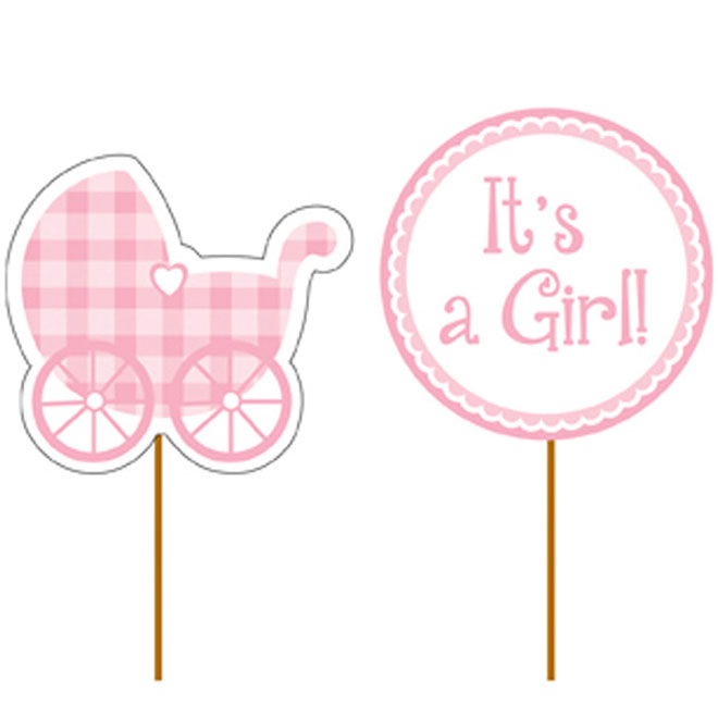 Cupcake Toppers -  It's a Girl