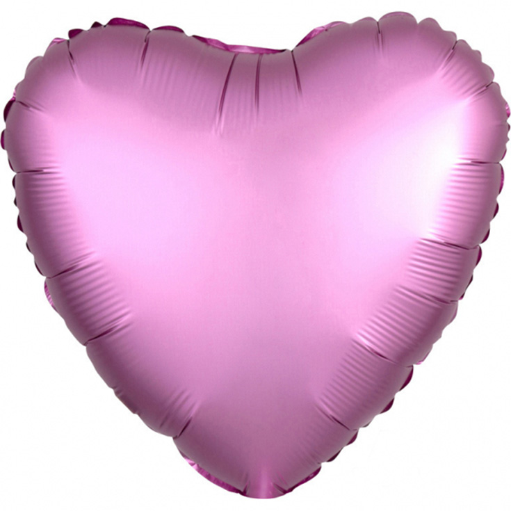 Dark Pink Heart Satin Foil Balloon