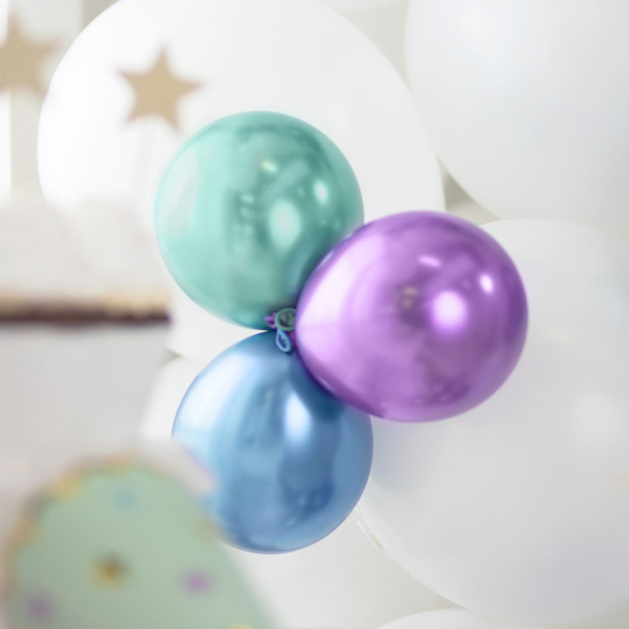 10 Mini Ballons Glossy Blue