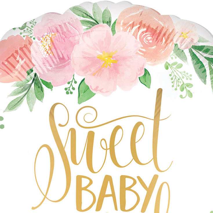 Floral Baby Foil Balloon