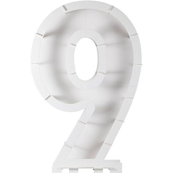 Balloon Mosaic Number  "9" Stand