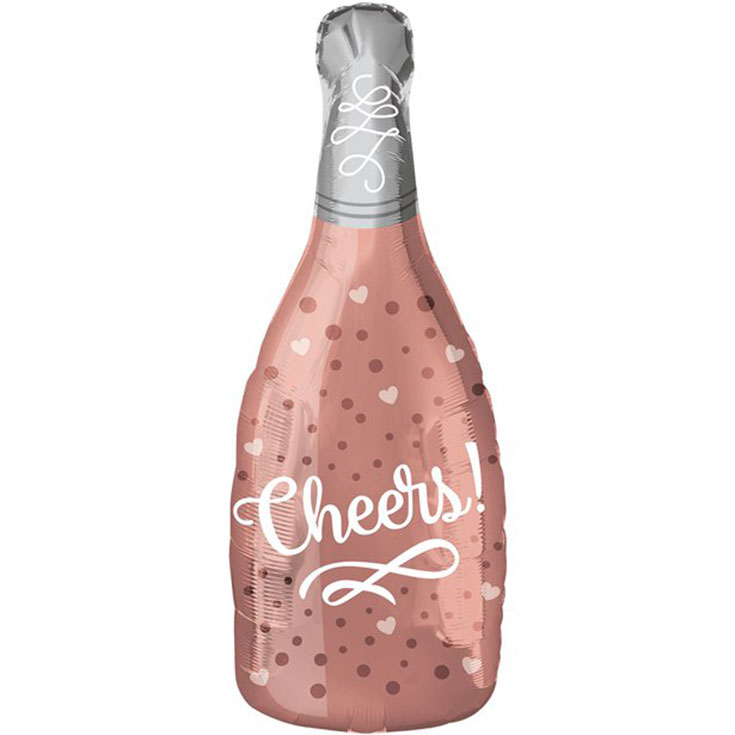 "Cheers" Rose Gold Champagne Foil Balloon
