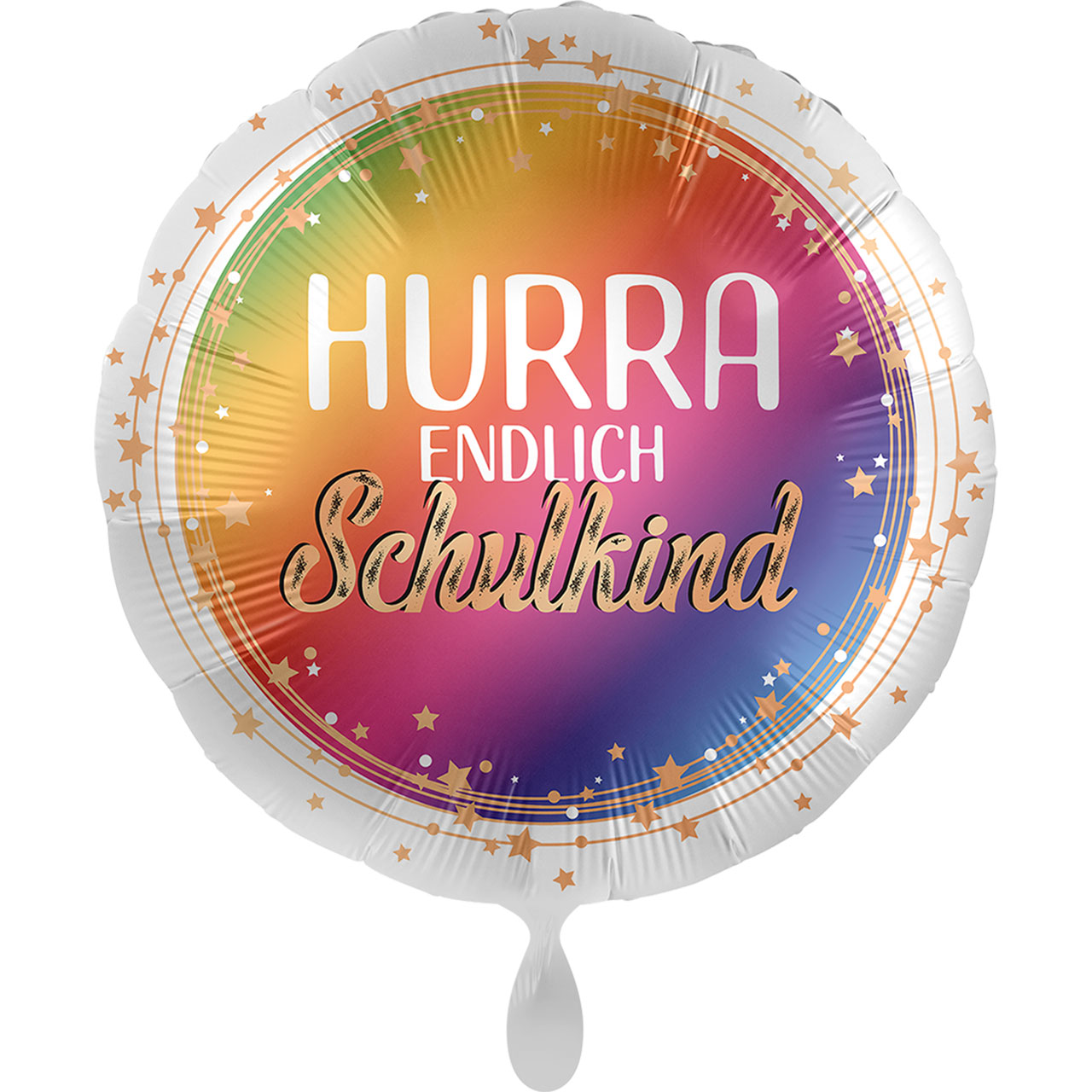 Folienballon Hurra Endlich Schulkind