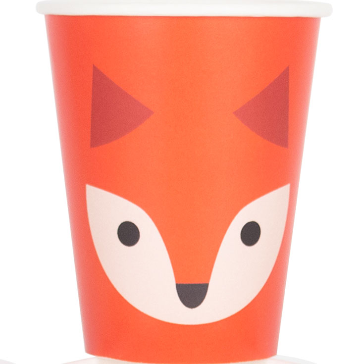8 Mini Forest Animal Cups