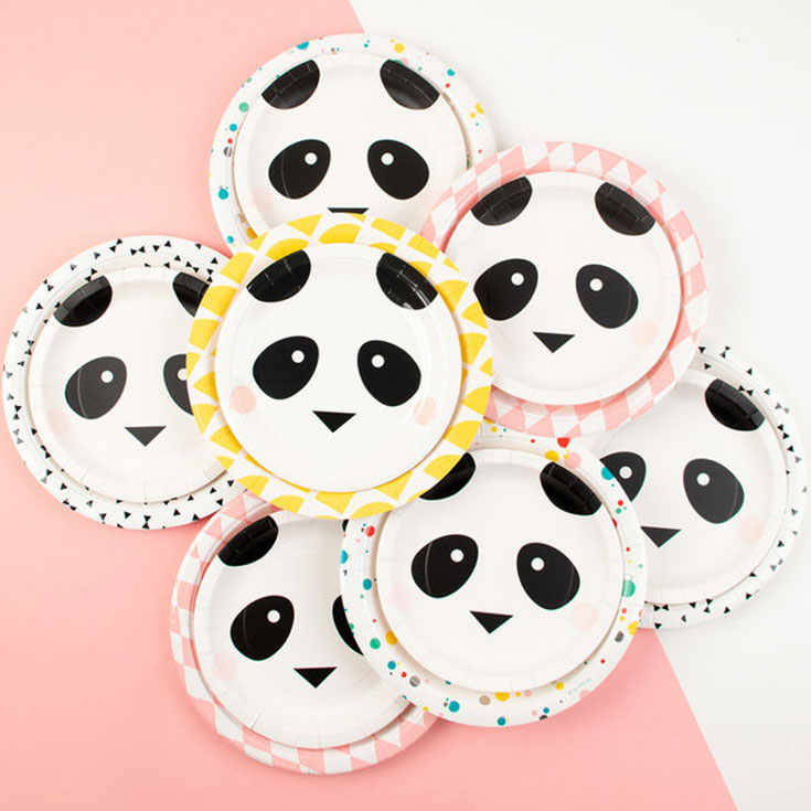 8 Panda Plates