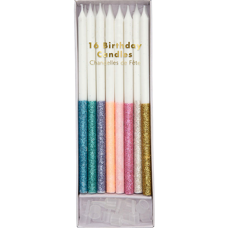 16 Multicolour Dipped Candles