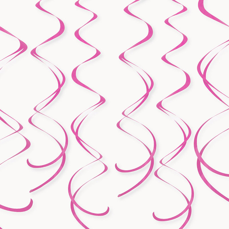 8 Hot Pink Swirls