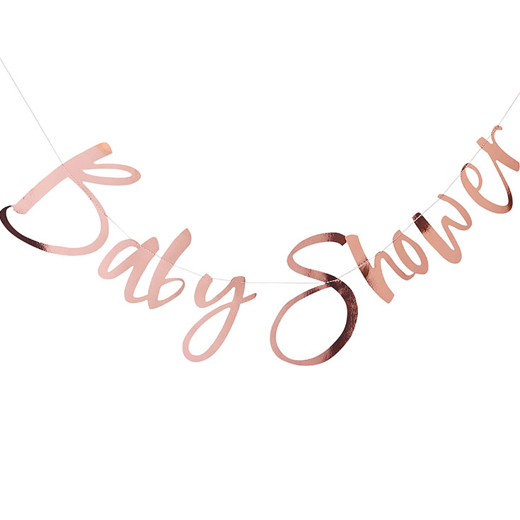 Rose Gold "Baby Shower" Banner