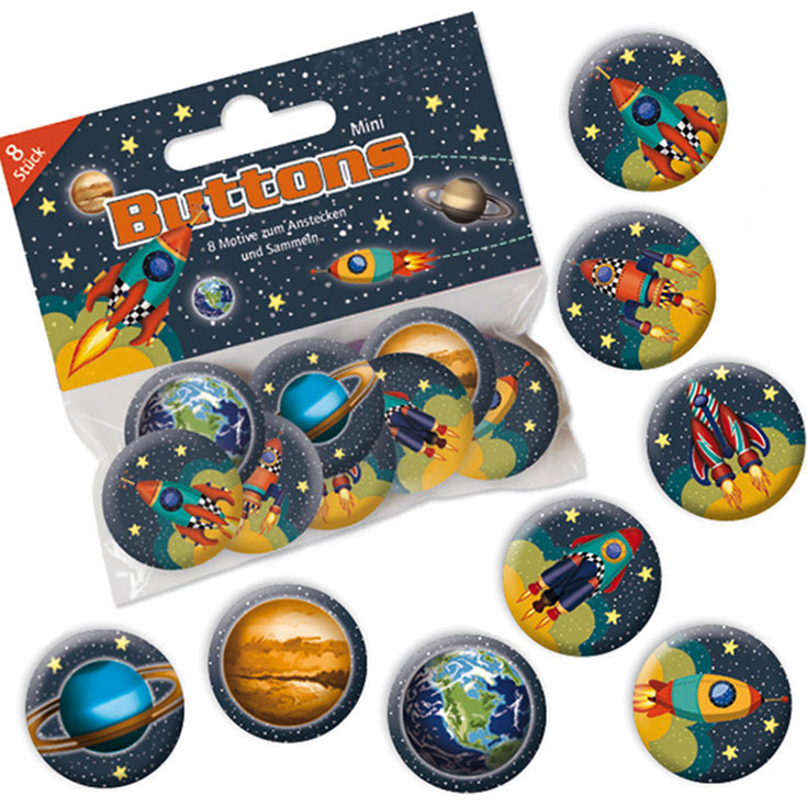 8 Buttons Planeten & Raketen