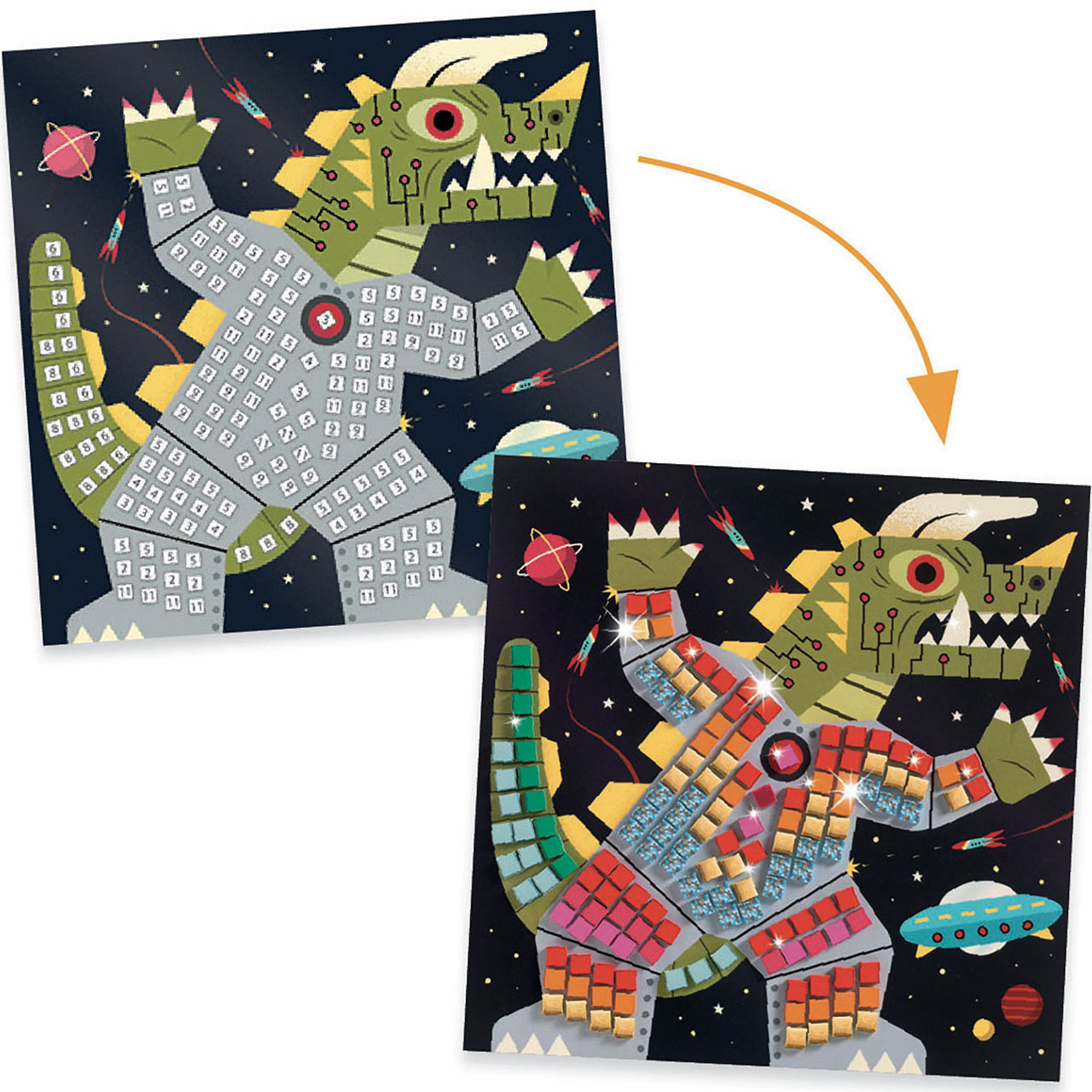 4 Space Battle Mosaics