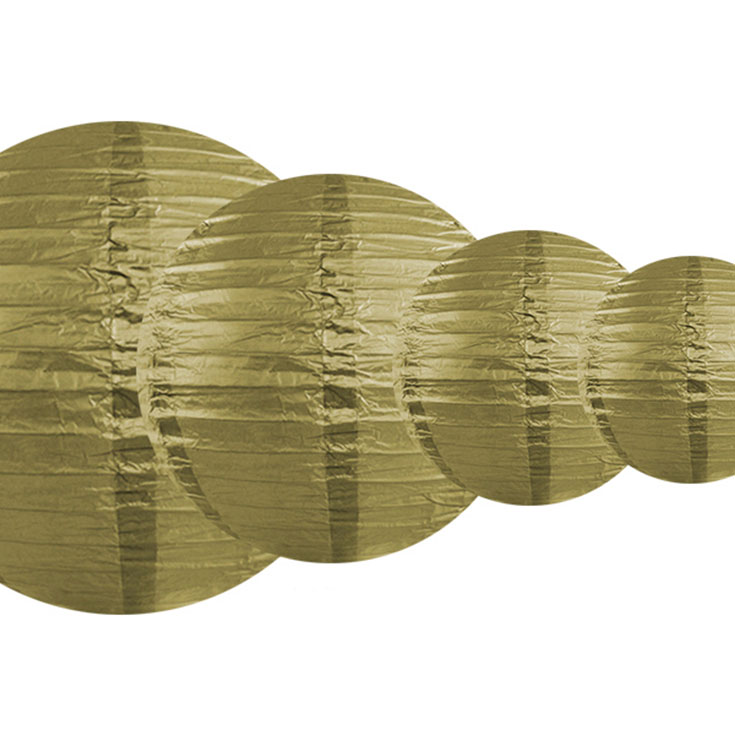 Gold Paper Lantern (25cm)