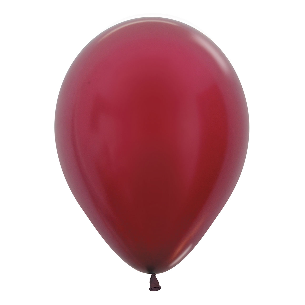 5 Metallic Burgundy Balloons 