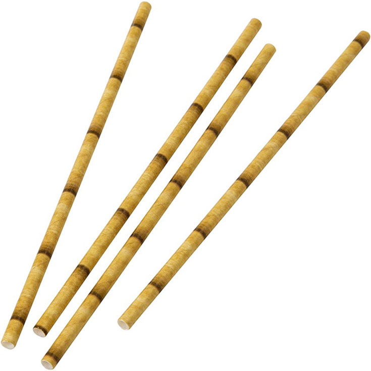 30 Trinkhalme Bambus