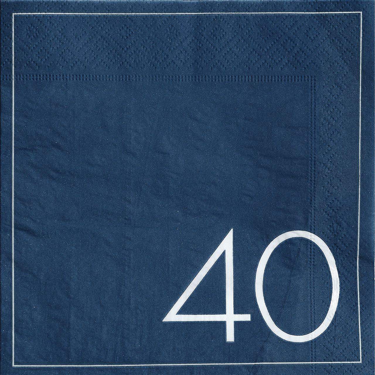 Servietten - Navy 40. Geburtstag