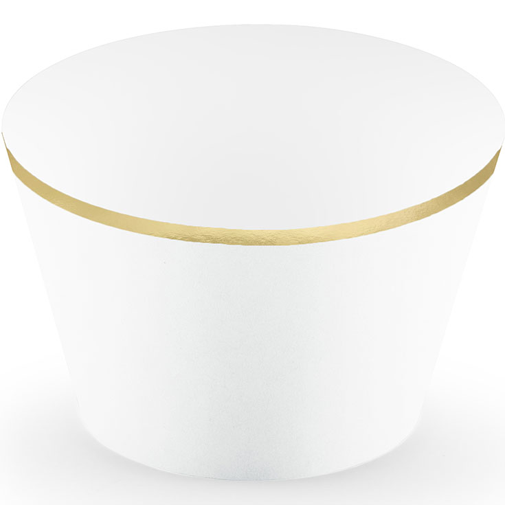 Cupcake Schleifen - Weiß & Gold
