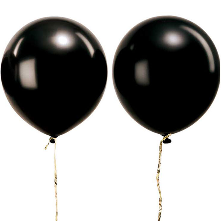 12 Ballons Black & White