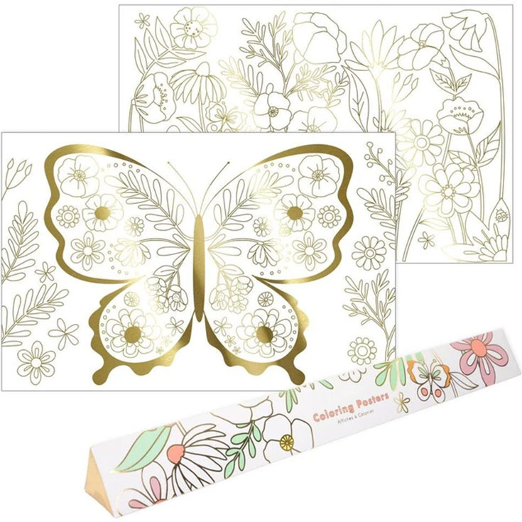 2 Butterfly Colouring Posters
