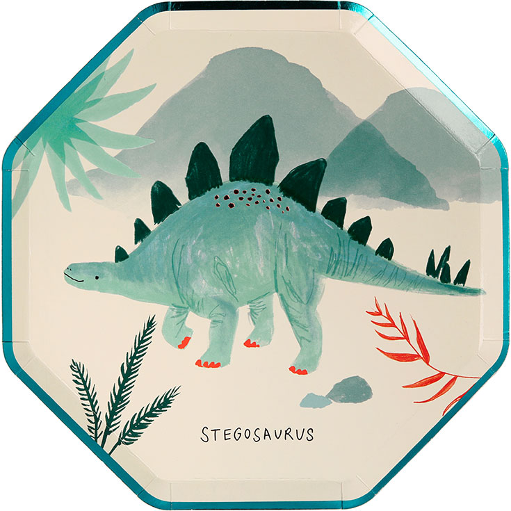 8 Small Dinosaur Kingdom Plates