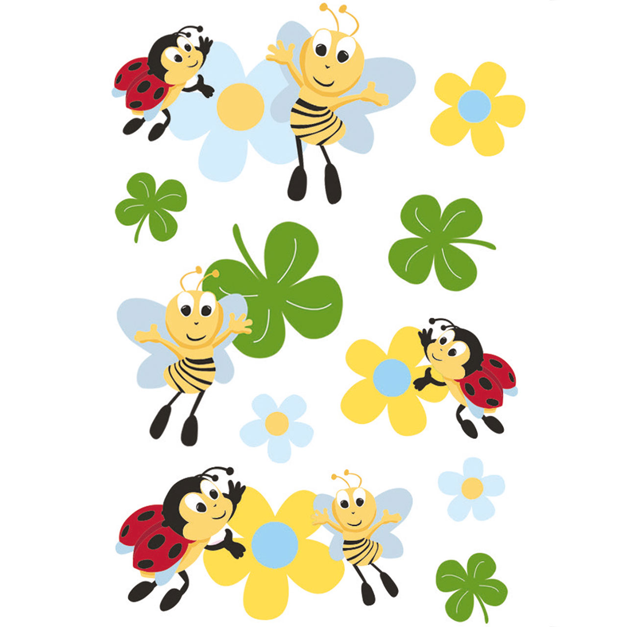 Bee &  Ladybird Glitter Stickers 