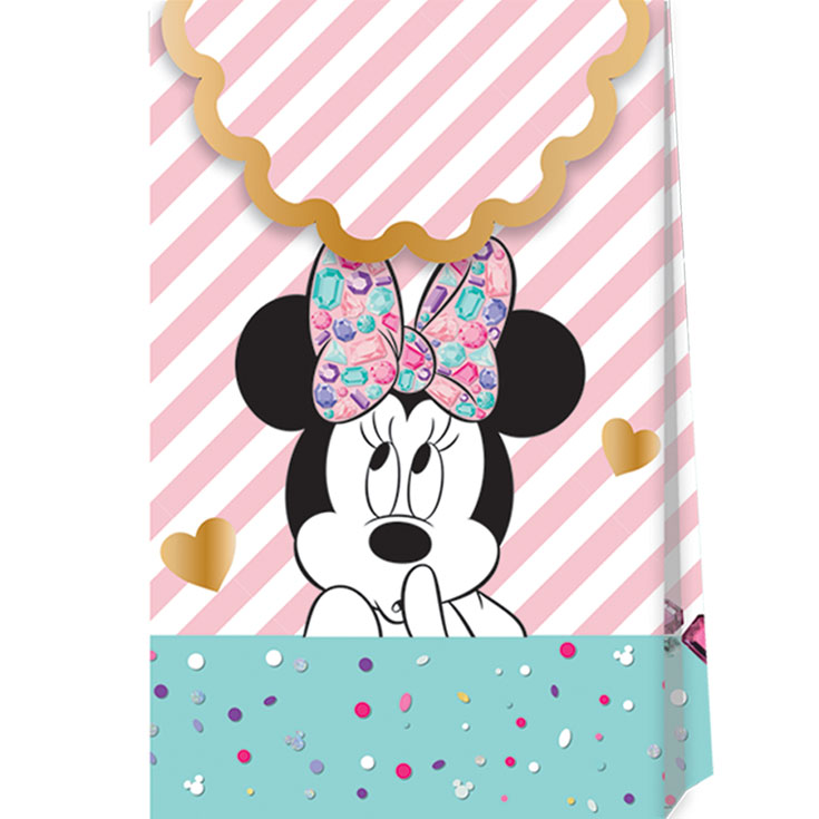 6 Minnie Mouse Gem Party Bags
