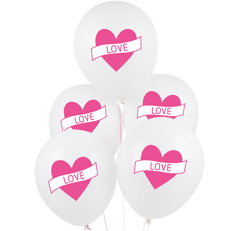 5 'Love' Balloons