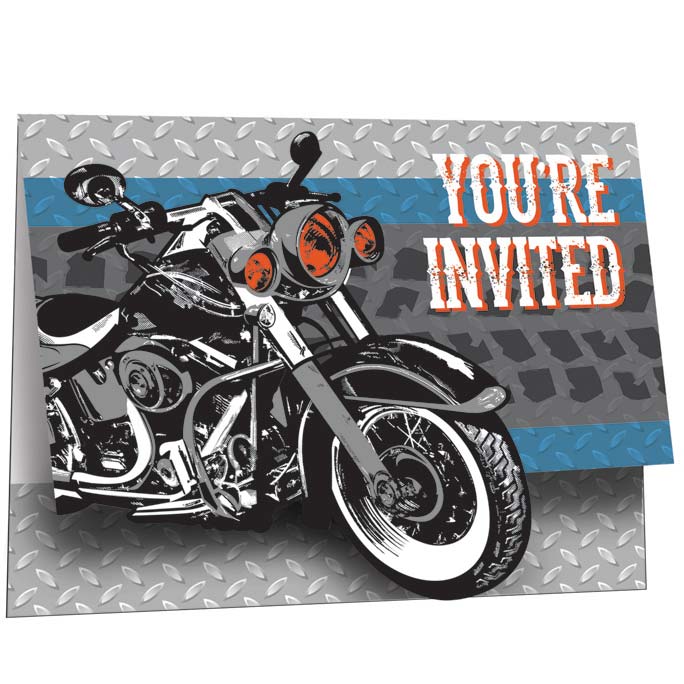  Einladungen - Motorbike