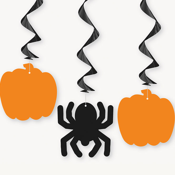 3 Pumpkin and Spider Swirls