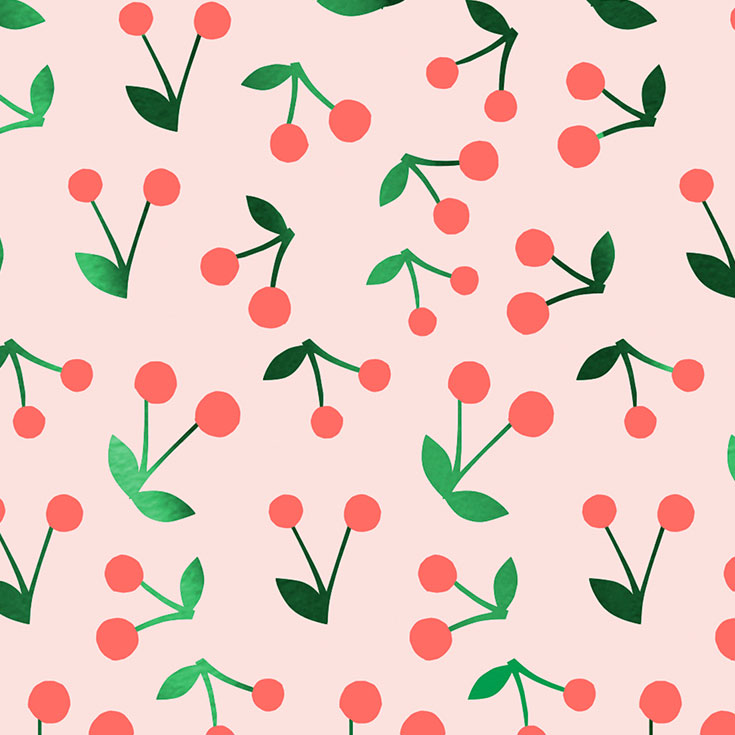 Cherry Sprig Wrapping Paper