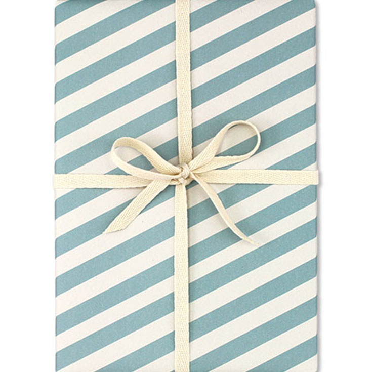 Ice Blue Stripe Wrapping Paper
