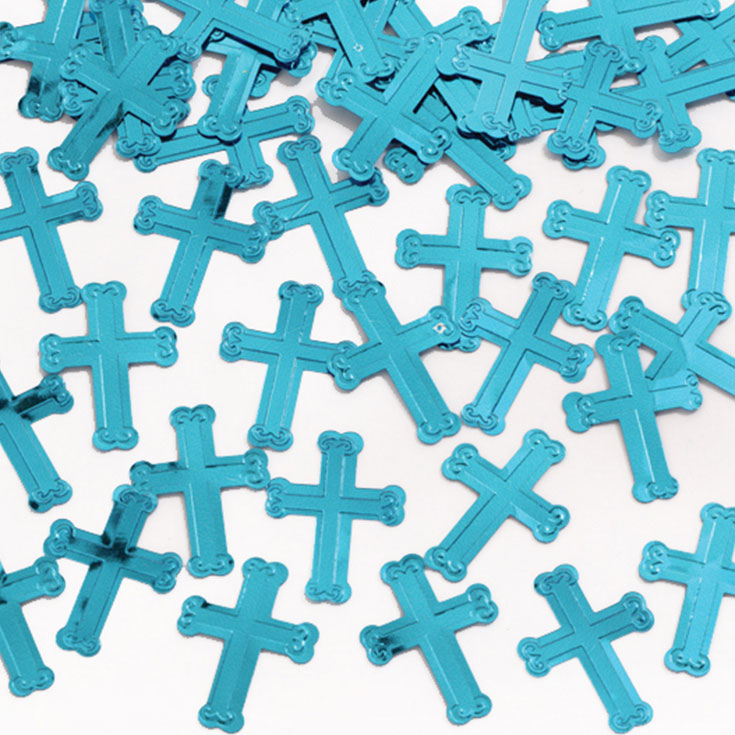 Blue Crosses Confetti