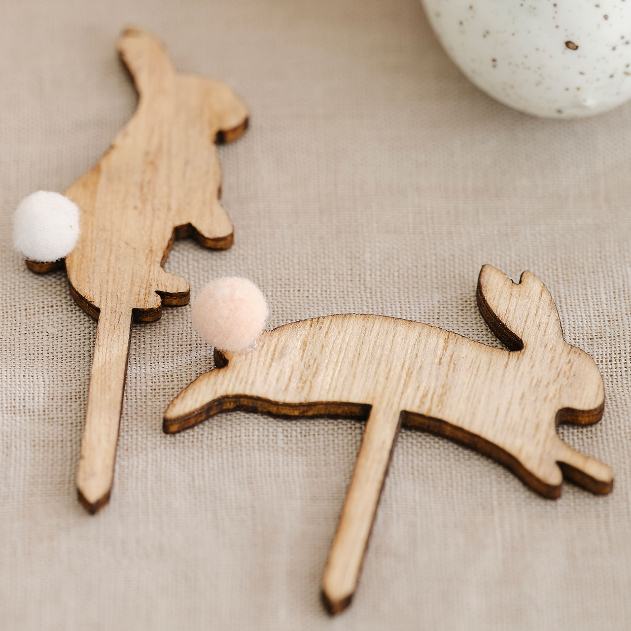 Cupcake Toppers - Holz Hase