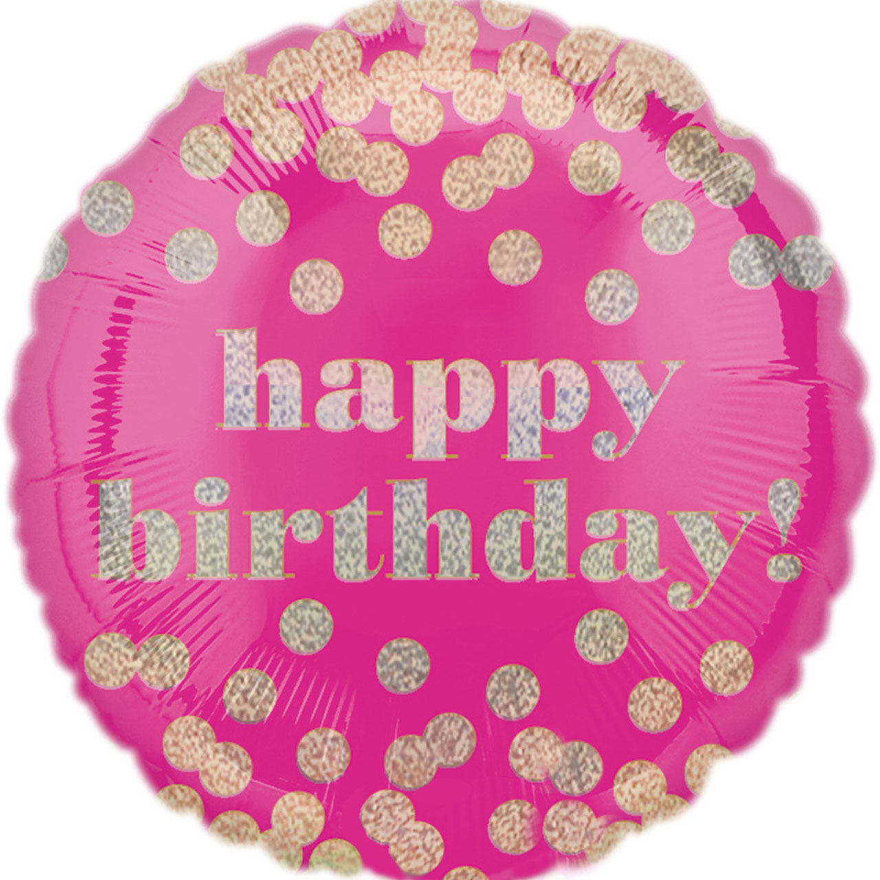 Folienballon Pink & Gold Happy Birthday