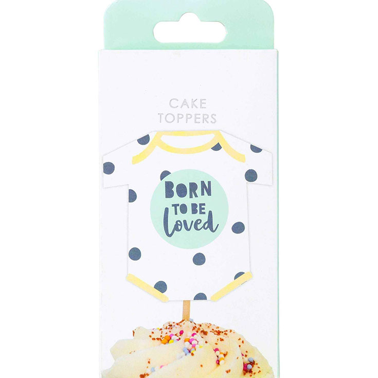 12 Born to be Loved Cupcake Picker