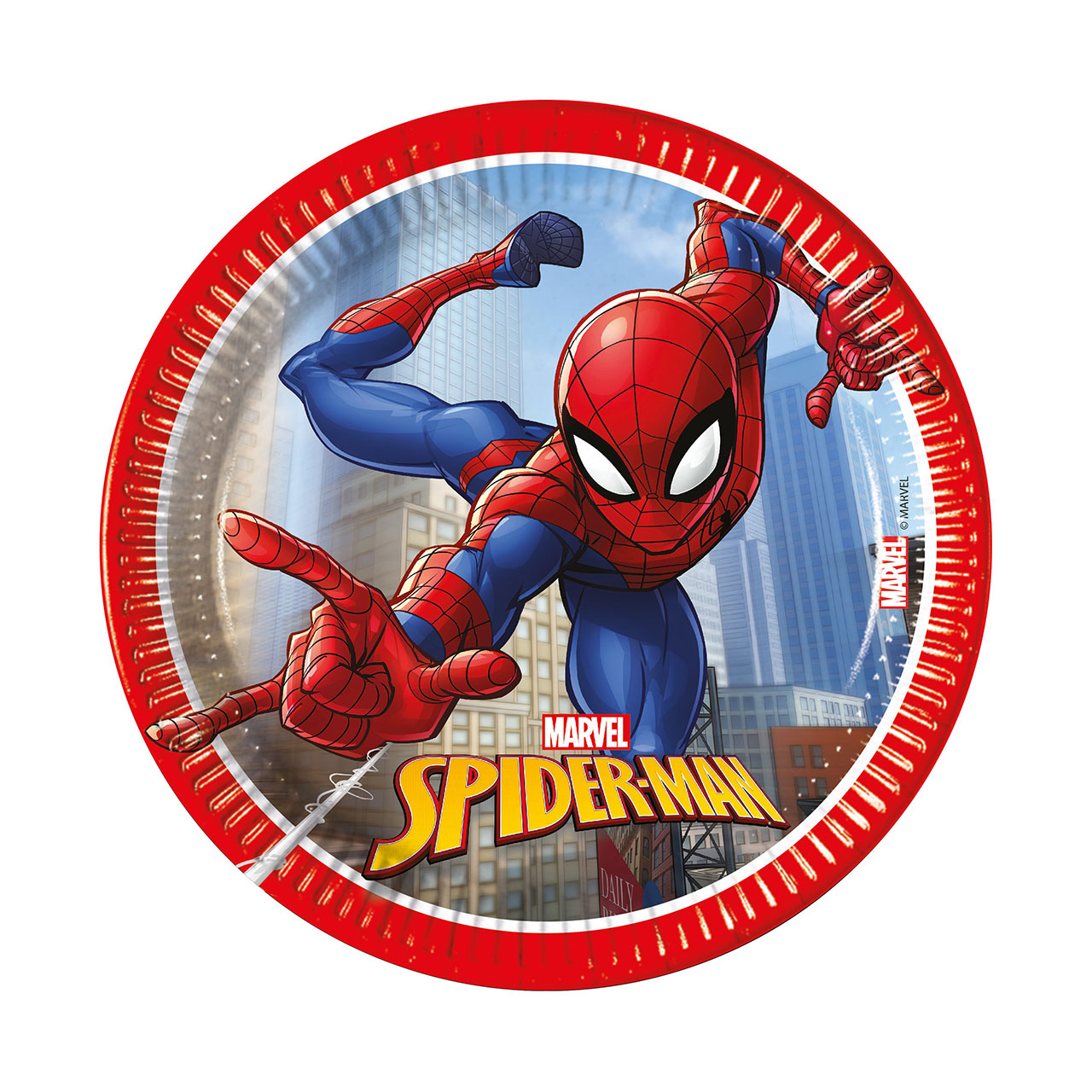 8 Small Spiderman Crime Fighter Plates