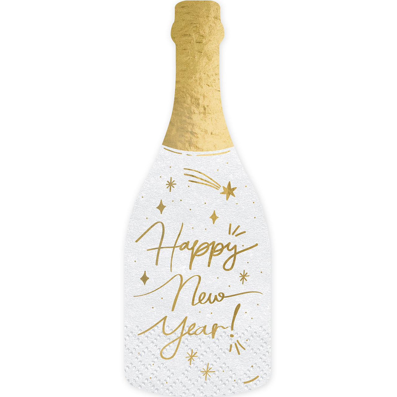 Servietten Sektflasche Happy New Year