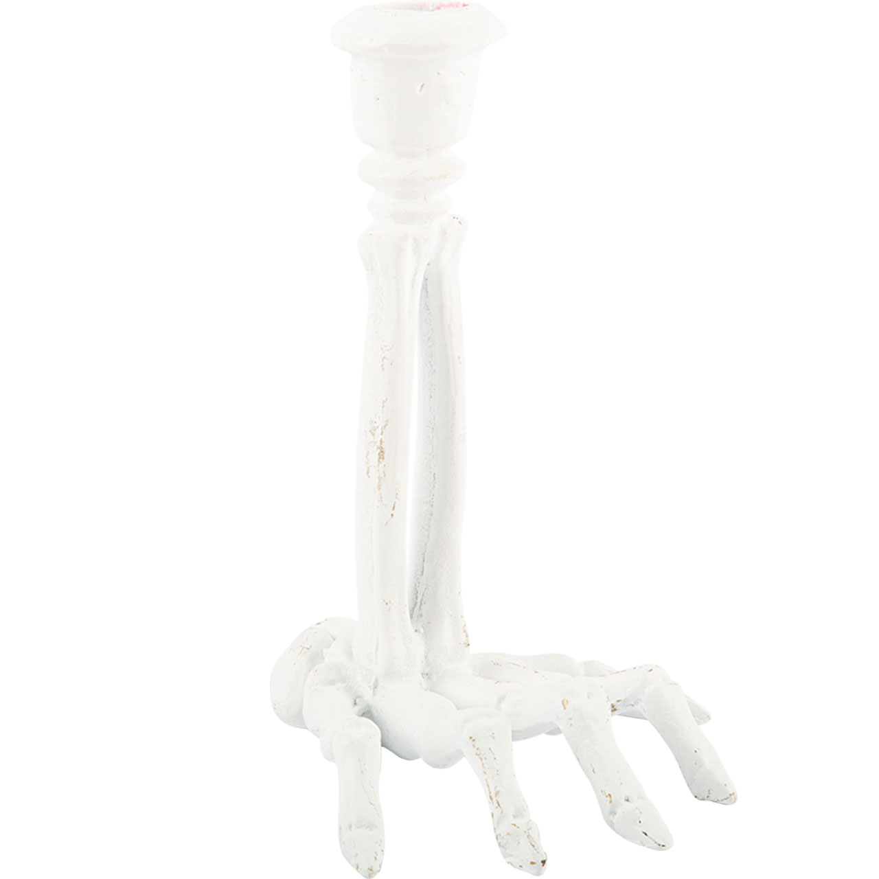 Candle Holder - White Skeleton 