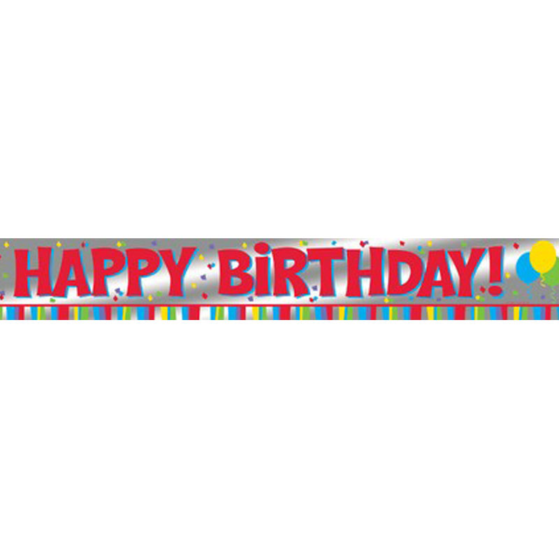 "Happy Birthday" Foil Banner 