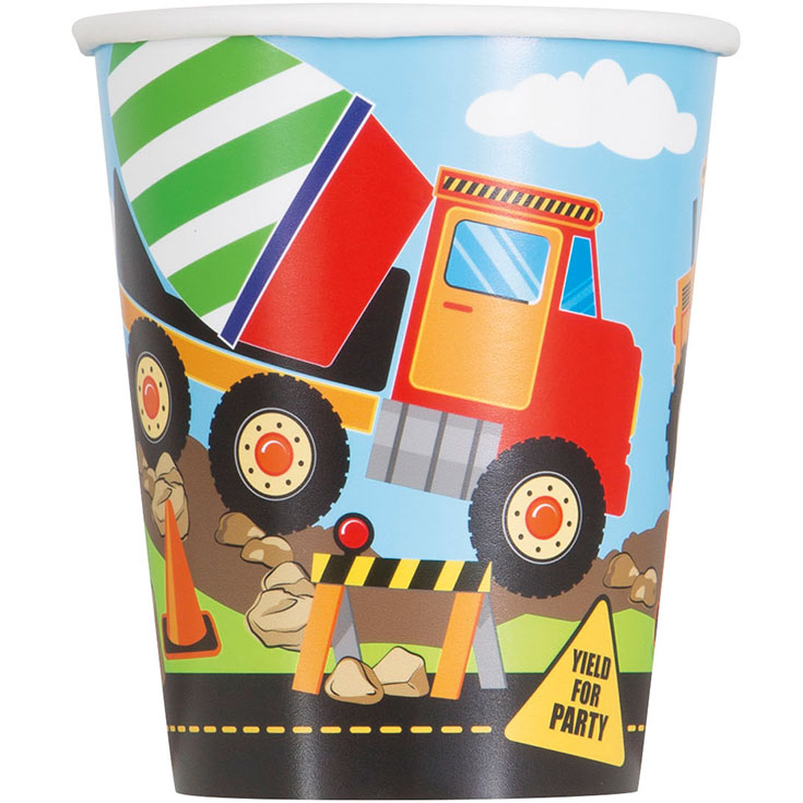 8 Construction Party Cups