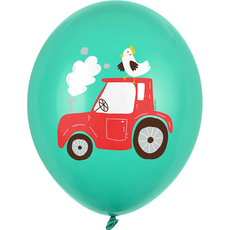 6 Assorted Farm Balloons