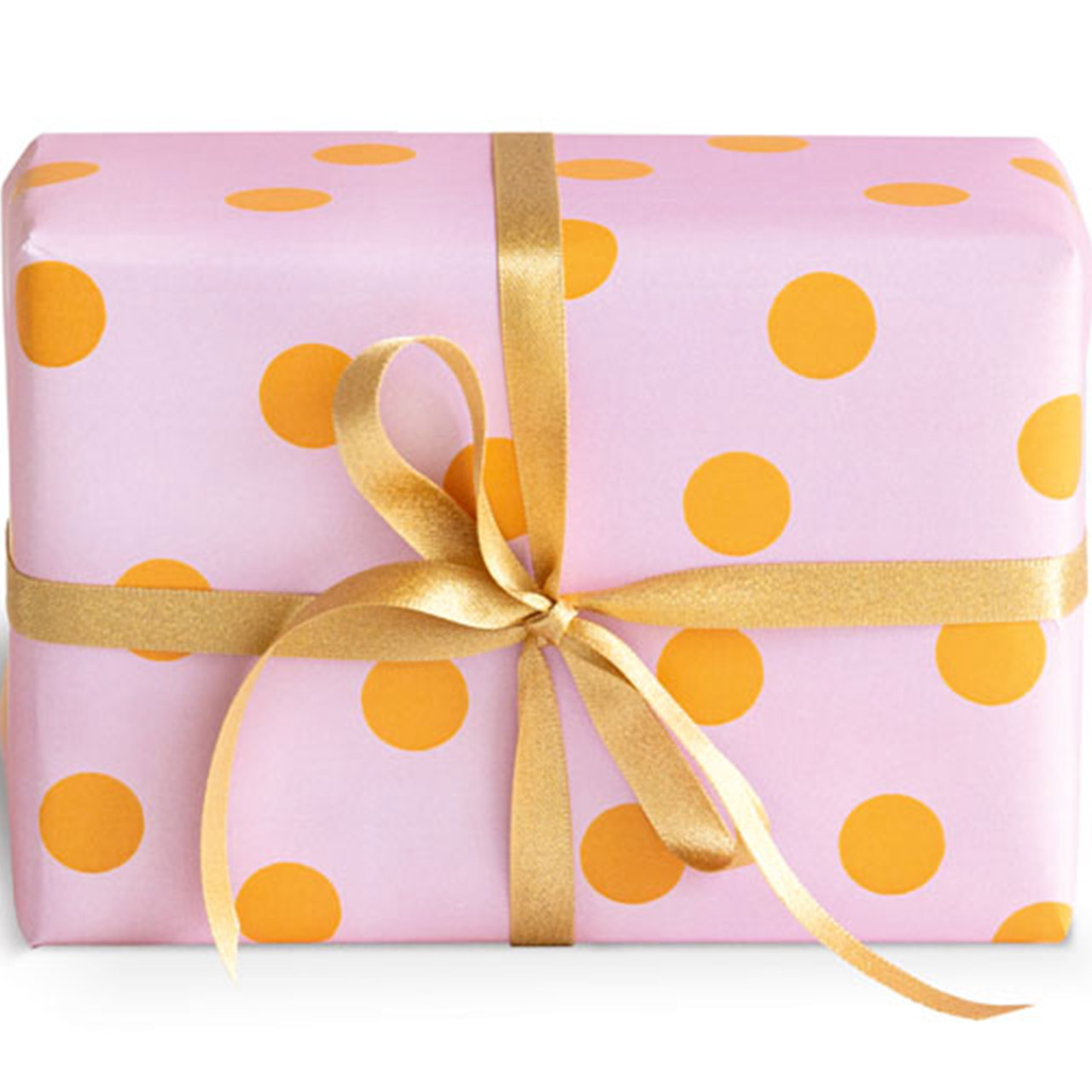 Geschenkpapier - Rosa und Orange Punkte