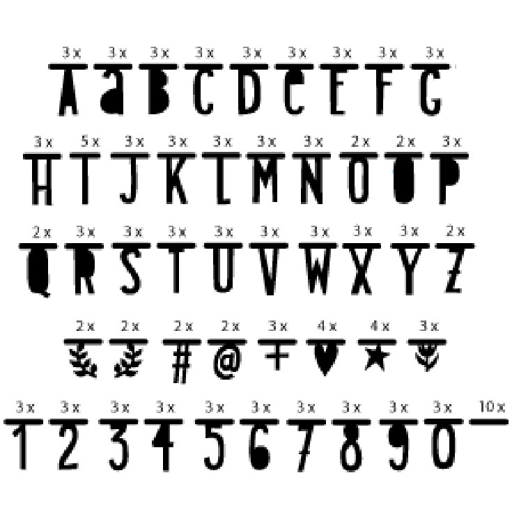 DIY Buchstabenkette Schwarz