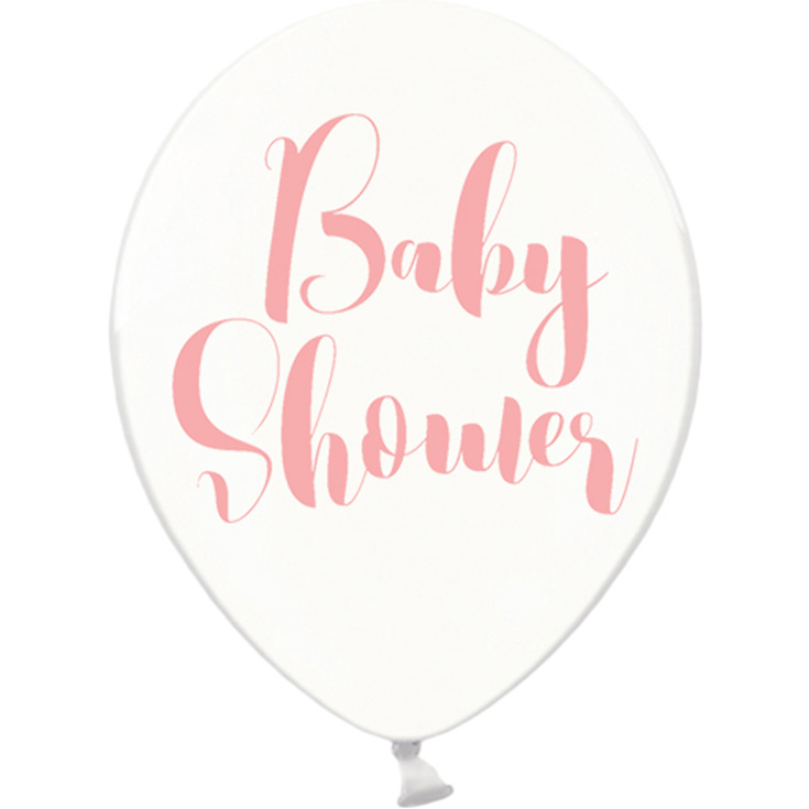 5 Pink Baby Shower Balloons