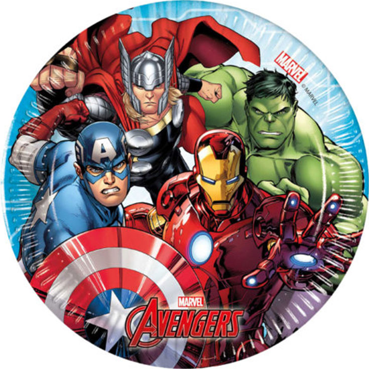 8 Small Mighty Avengers Plates