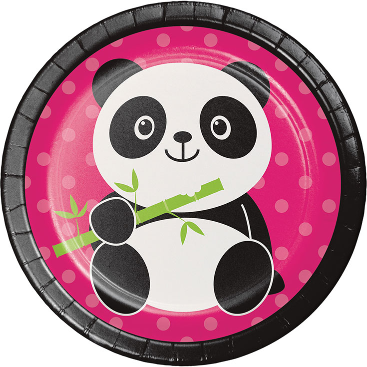 8 kleine Teller Panda Party