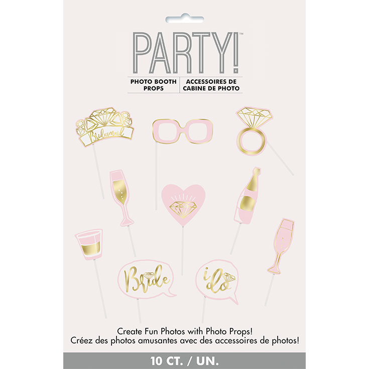 Pastel Pink & Gold Bride to Be Photo Props