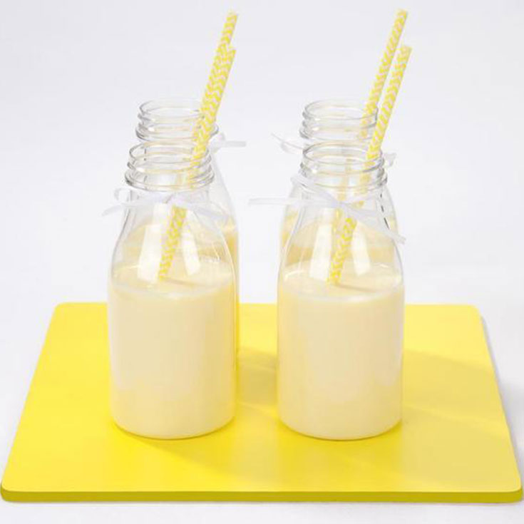 4 Mini Milk Bottles