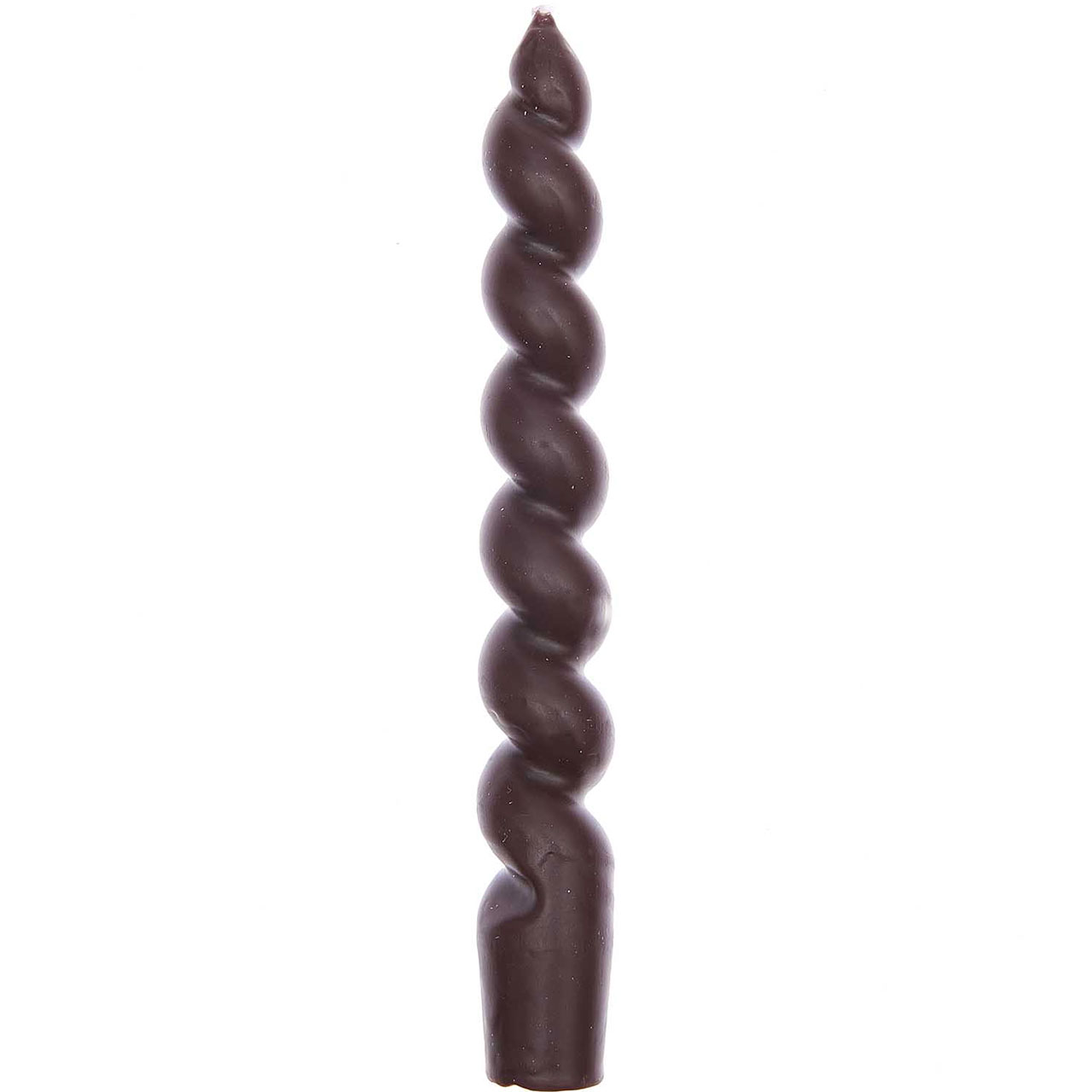 Dekorative Kerze - Spirale Kaffeebraun 18,5cm