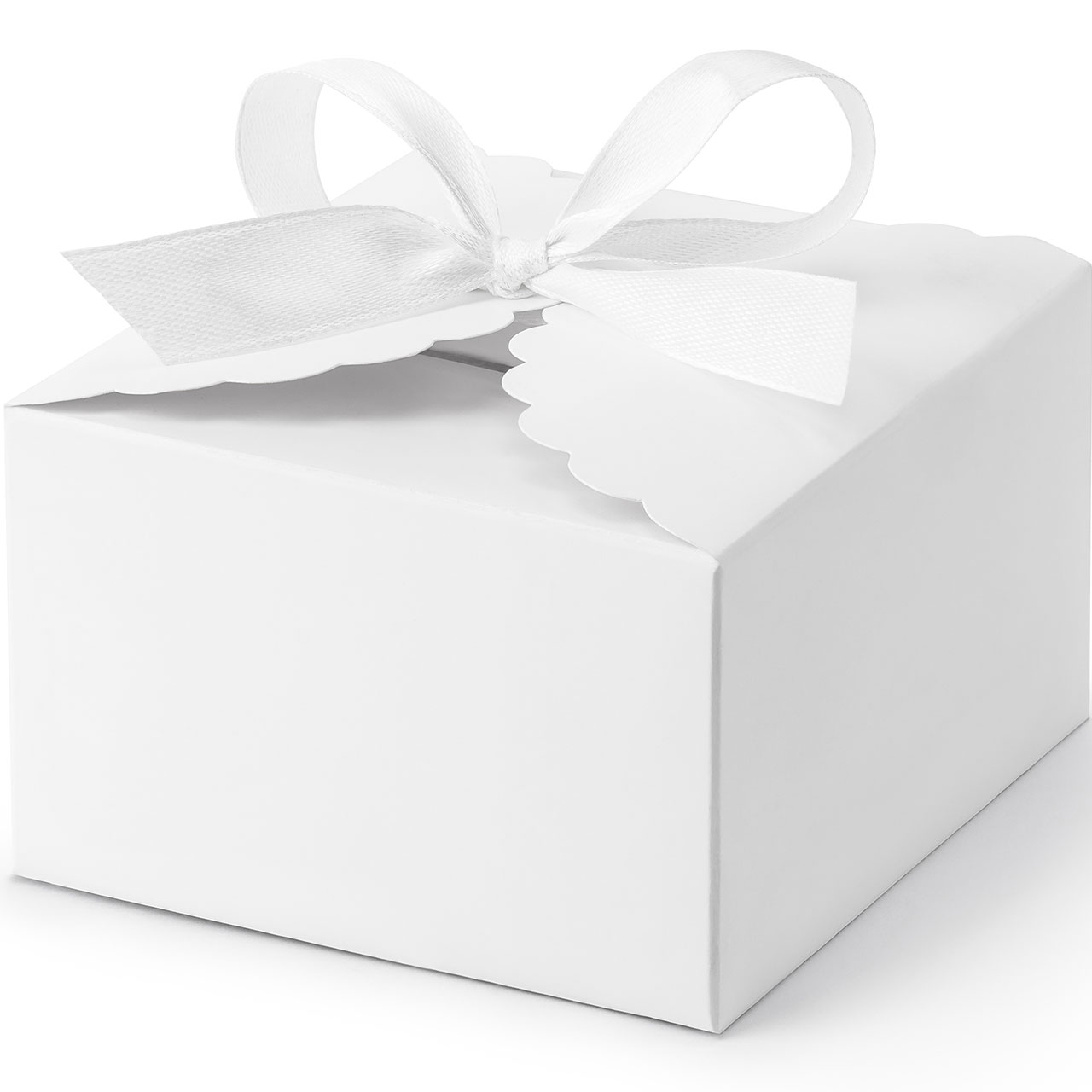 10 weiße Geschenkboxen - Wolken
