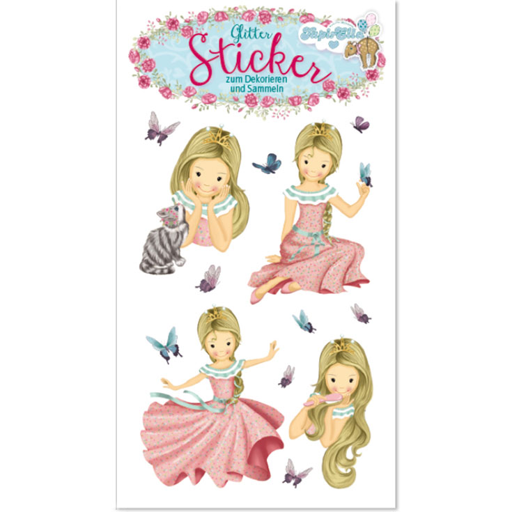 Princess Floralie Glitter Stickers