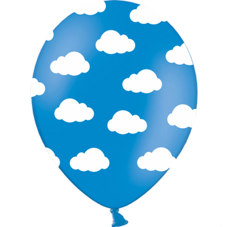 6 Cornflower Blue Clouds Balloons